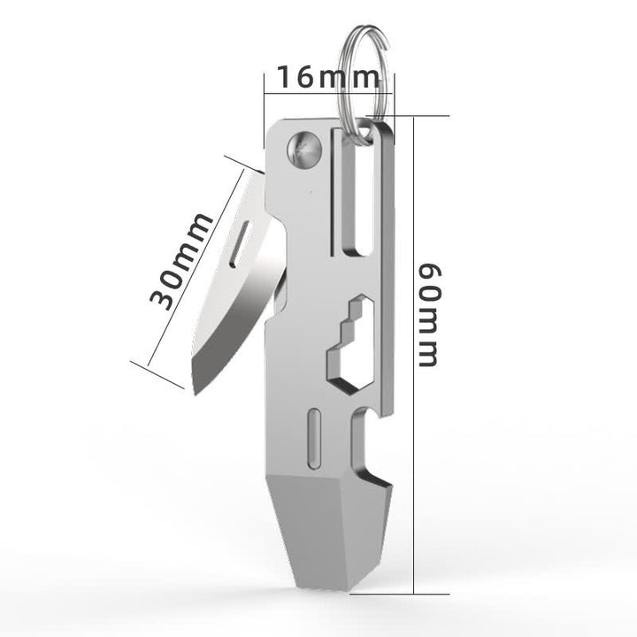 9 In 1 EDC-Tool Multifunctional Folding Mini Knife Keychain - image 7