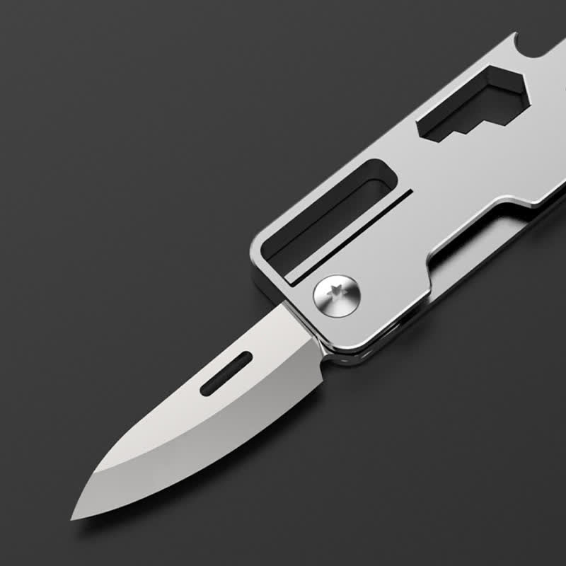 9 In 1 EDC-Tool Multifunctional Folding Mini Knife Keychain - image 5