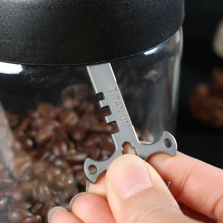 Outdoor Portable Mini Crowbar Bottle Opener Cross EDC Keychain