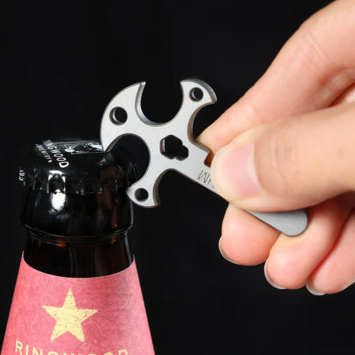 Outdoor Portable Mini Crowbar Bottle Opener Cross EDC Keychain
