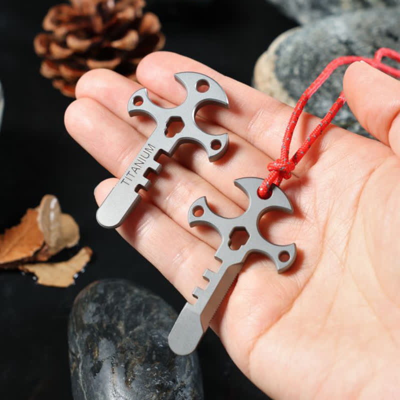 Outdoor Portable Mini Crowbar Bottle Opener Cross EDC Keychain