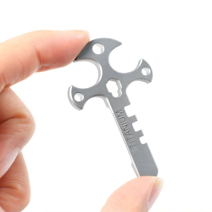 Outdoor Portable Mini Crowbar Bottle Opener Cross EDC Keychain - image 2
