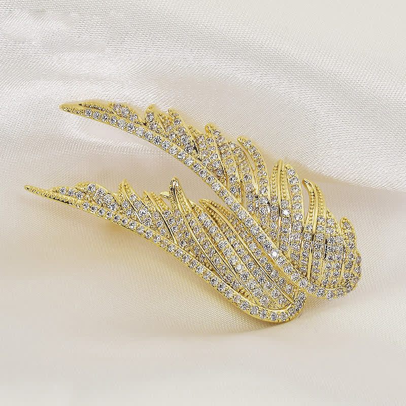 Women's Angel's Wings Exquisite Feather Shape Brooch - image 5