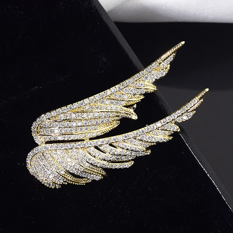 Women's Angel's Wings Exquisite Feather Shape Brooch - image 6