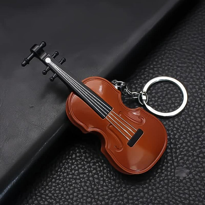 Styling Cute Violin Butane Lighter Keychain - image 3