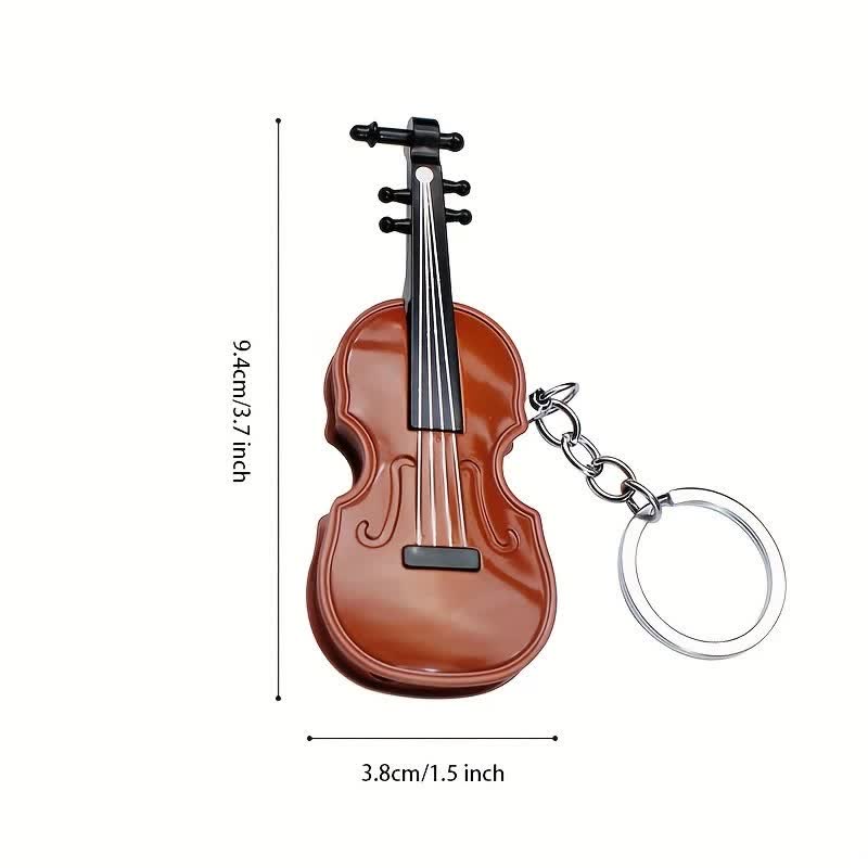 Styling Cute Violin Butane Lighter Keychain - image 7