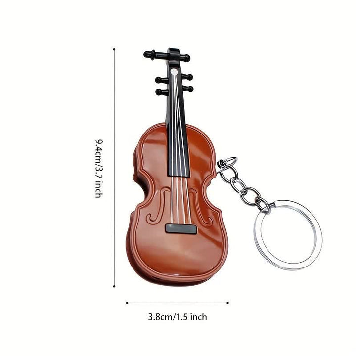 Styling Cute Violin Butane Lighter Keychain - image 7