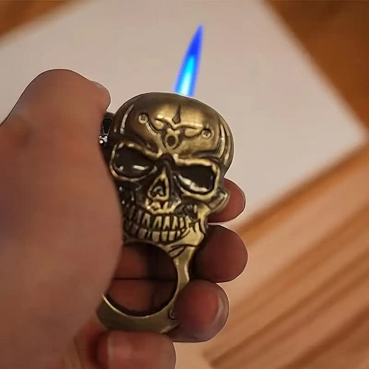 Noble Skull Face Multifunctional Tool Butane Lighter Keychain