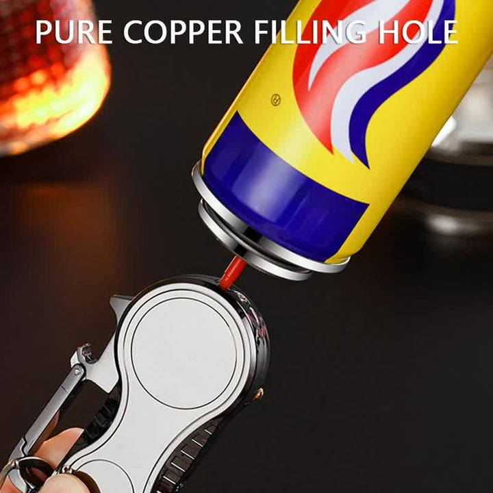 Multi-purpose Compass Watch Portable Keychain Butane Lighter