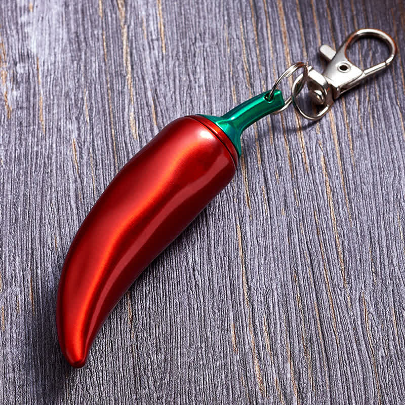 Novel Chili Shaped Permanent Match Keychain Kerosene Lighter - image 3