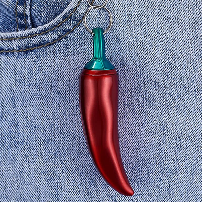 Novel Chili Shaped Permanent Match Keychain Kerosene Lighter