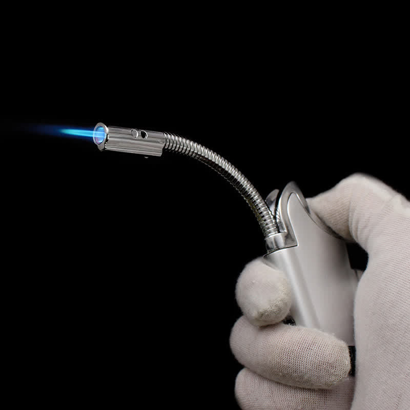 Flexible Long Ignition Pipe LED Flashlight Butane Lighter