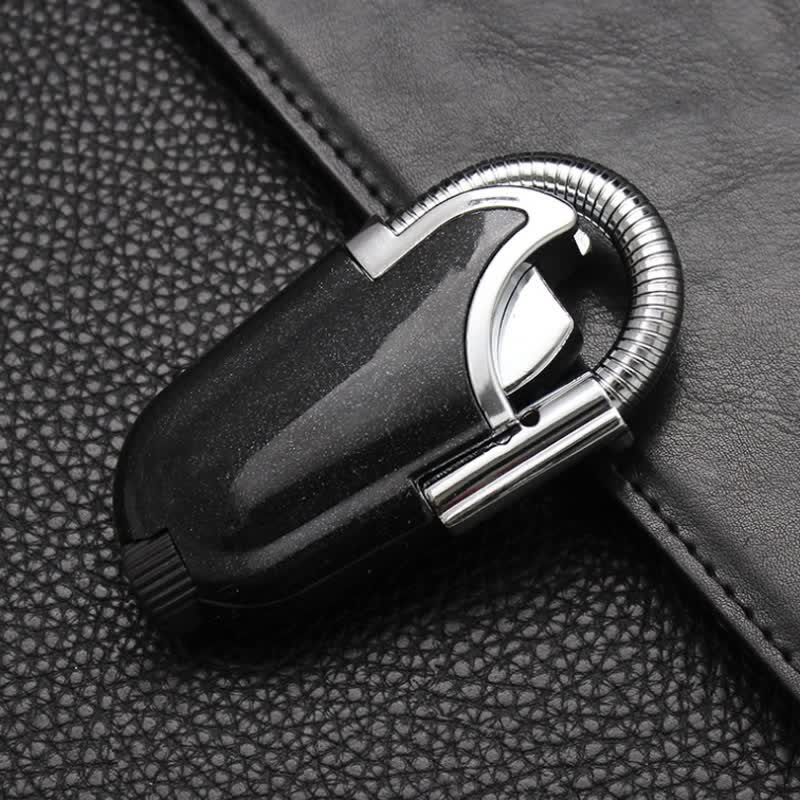 Flexible Long Ignition Pipe LED Flashlight Butane Lighter - Black - image 5