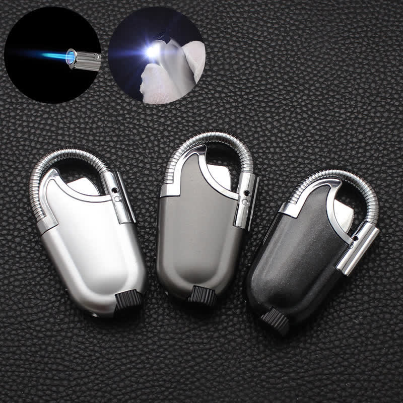 Flexible Long Ignition Pipe LED Flashlight Butane Lighter - image 0