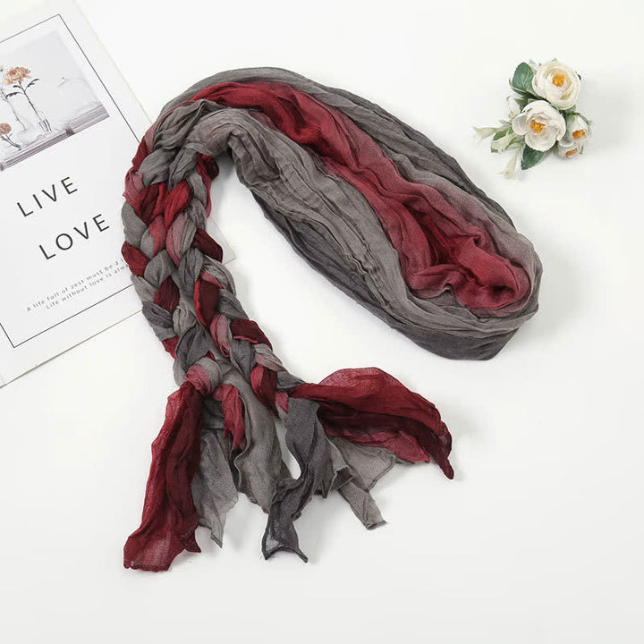 Women's Colorful PHeadband Braided Twist Knotted leated Scarf