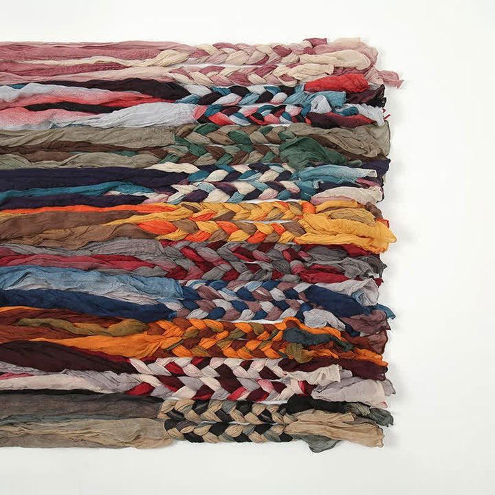 Women's Colorful PHeadband Braided Twist Knotted leated Scarf