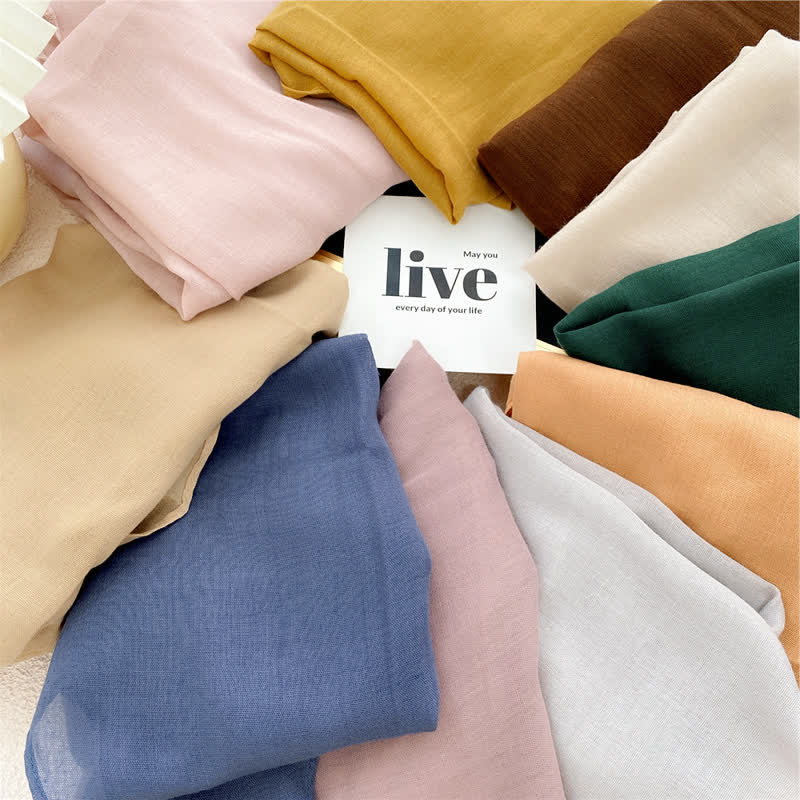 Women's Solid-color Thin Shawl Triangle Scarf
