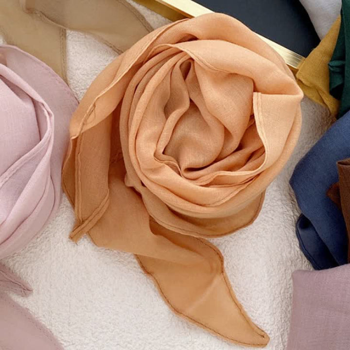Women's Solid-color Thin Shawl Triangle Scarf