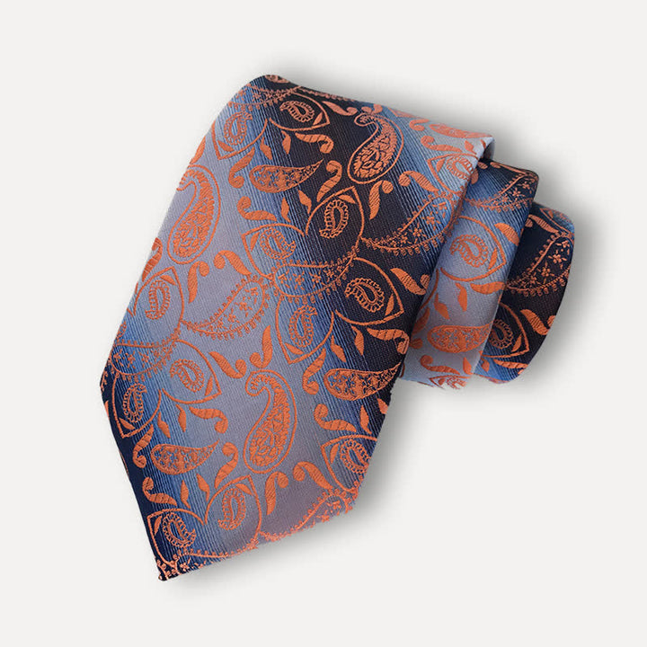 Men's Fancy Gradient Ramp Paisley Necktie - Orange - image 2