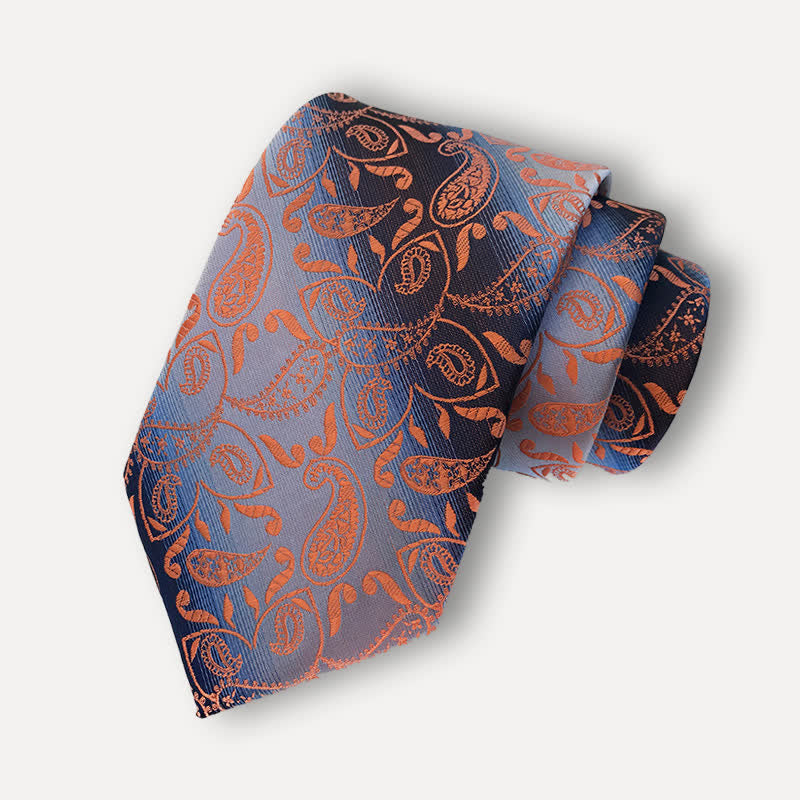 Men's Fancy Gradient Ramp Paisley Necktie - Orange - image 2