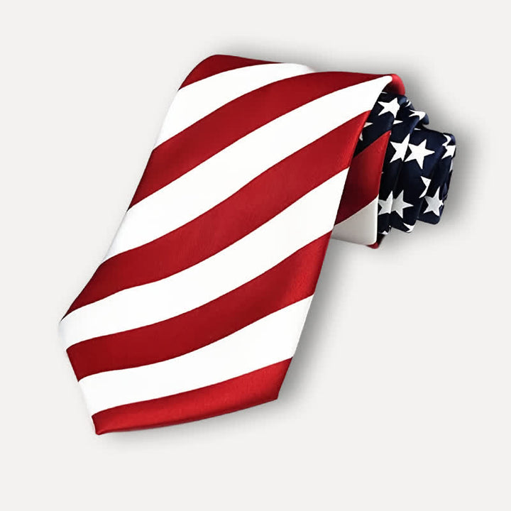 Men's Flag Stars & Stripes Necktie - Flag - image 0