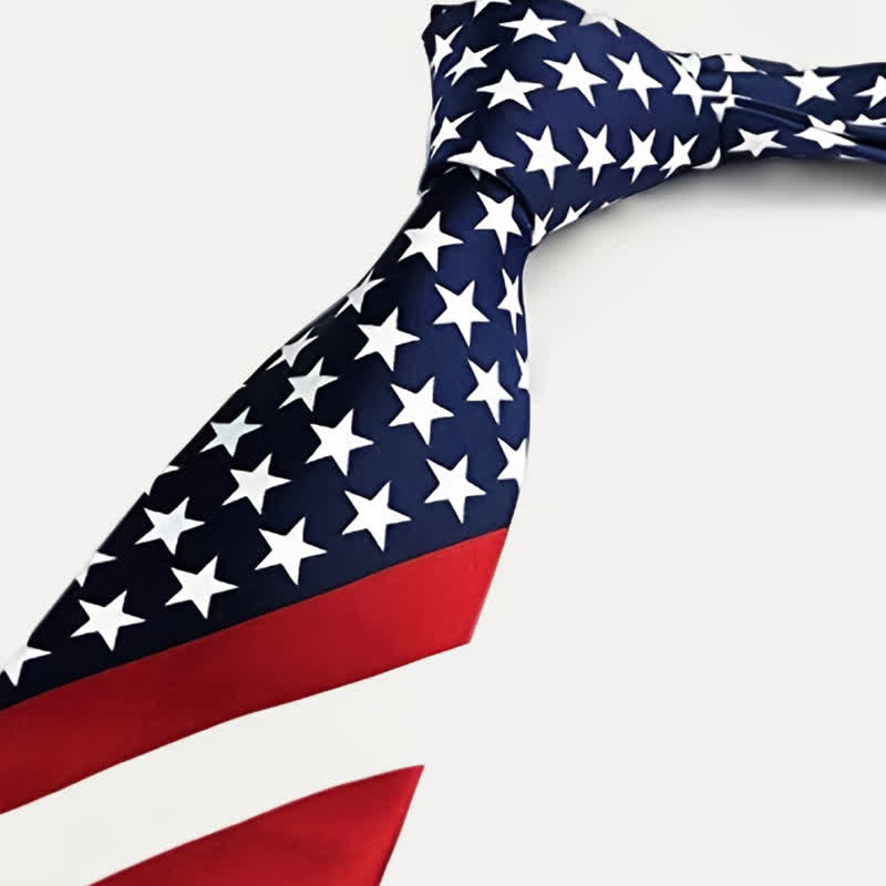 Men's Flag Stars & Stripes Necktie - image 4