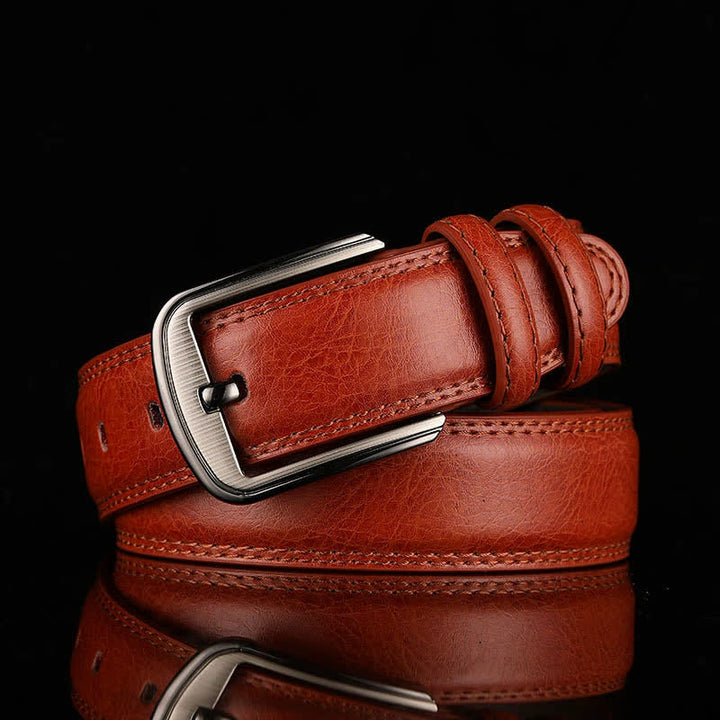 Personalized Custom Name Text Engraved Leather Belt - Reddish-Brown - 44 - image 10