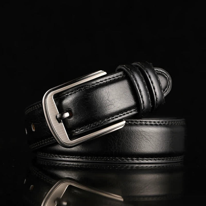 Personalized Custom Name Text Engraved Leather Belt - Black - 44 - image 9