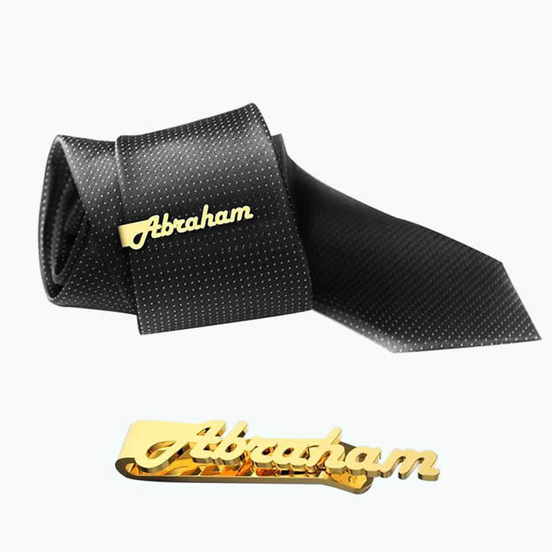 Custom Your Name Business Wedding Accessories Metal Tie Bar - image 0
