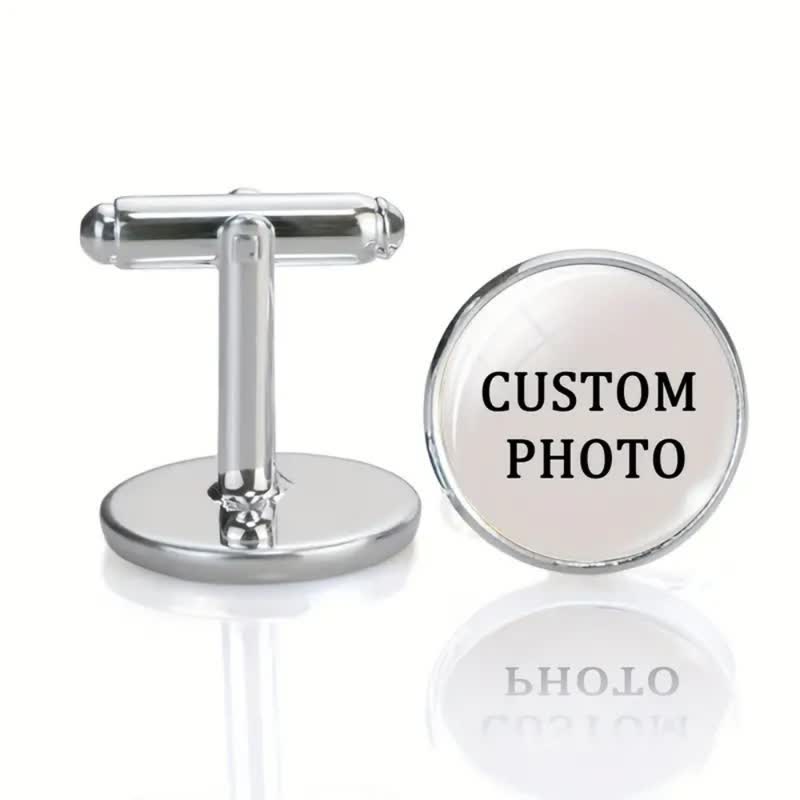 1 Pair Custom Your Photo Creative Memorial Cufflinks