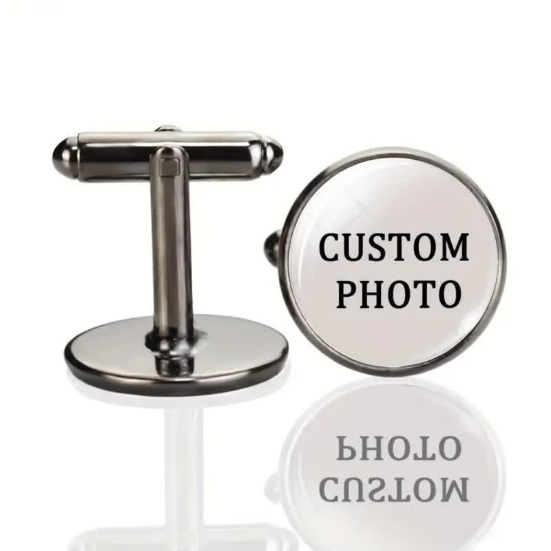 1 Pair Custom Your Photo Creative Memorial Cufflinks