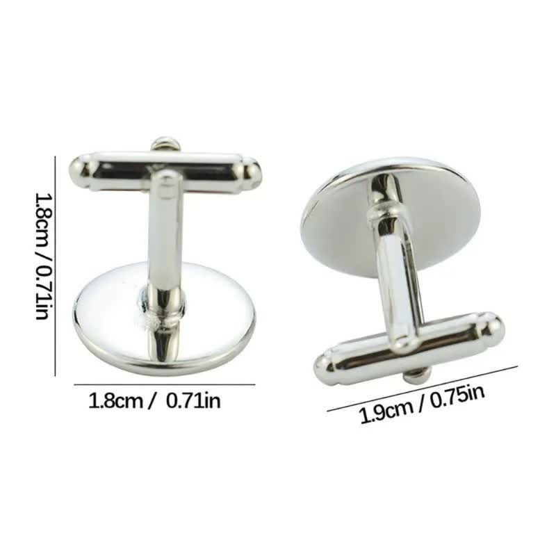 1 Pair Custom Your Photo Creative Memorial Cufflinks - image 3