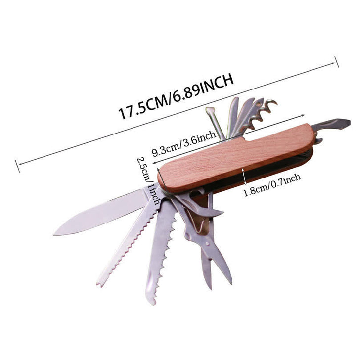 Custom Carving 11 In 1 Multi-Tool Knife Wood Bottle Opener - image 9