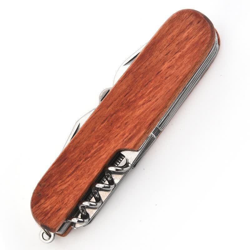 Custom Carving 11 In 1 Multi-Tool Knife Wood Bottle Opener - Brown - image 2