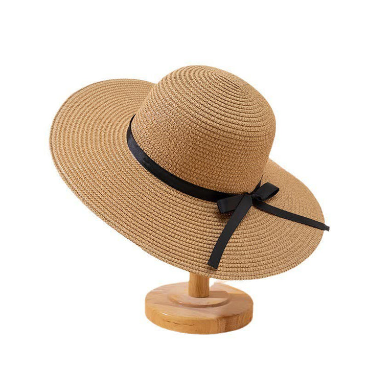 Women's Custom Name Personalized Beach Straw Fedora Hat - Khaki - Adjustable (22"-22 7/8") - image 8