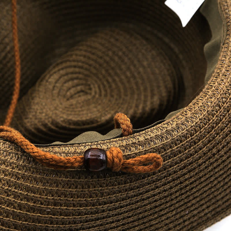 Summer Feather Band Classic Straw Cowboy Hat - image 5