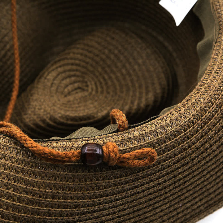 Summer Feather Band Classic Straw Cowboy Hat - image 5