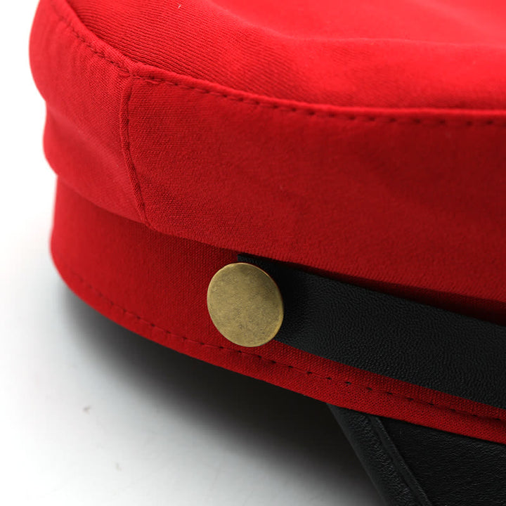 Women's Ship Anchor Navy Cap Flat Top Beret Hat