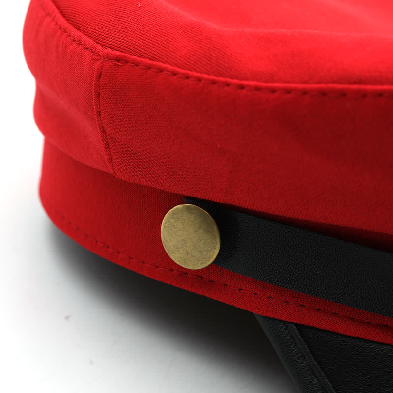 Women's Ship Anchor Navy Cap Flat Top Beret Hat - image 4