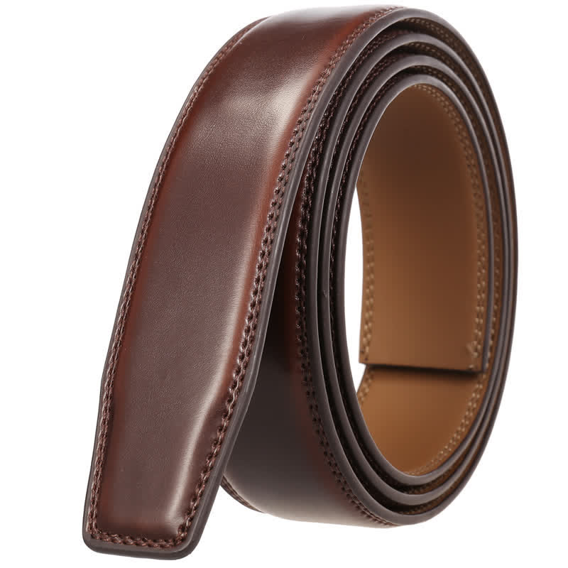 Personalized Gift Idea Custom DIY Automatic Buckle Leather Belt - Silver-Custom - Brown - 46 - image 14
