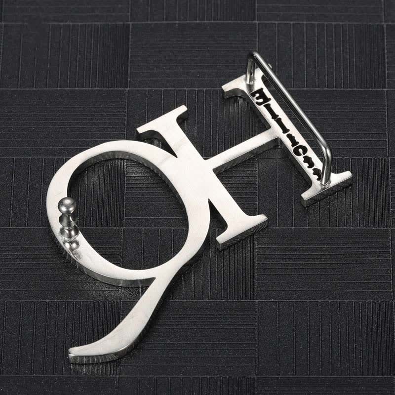 Custom Initials Engraved Vertical Name DIY Buckle Leather Belt - image 1