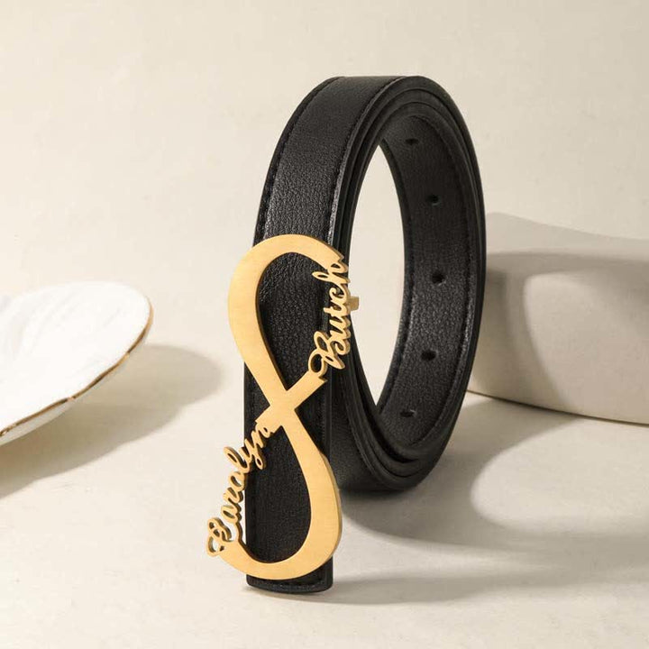 Infinity Note Custom Name DIY Buckle Leather Belt