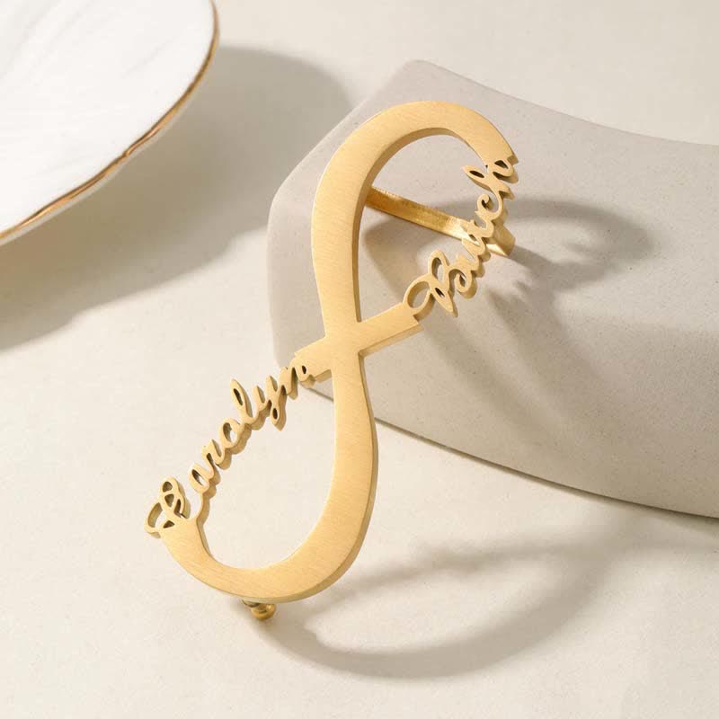 Infinity Note Custom Name DIY Buckle Leather Belt - Gold - Without Belt - Not Included Belt - image 2