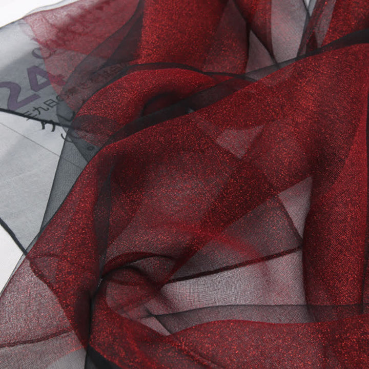 Women's Luxury Shimmering Organzan Silk Scarf