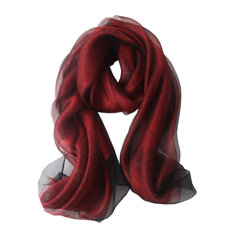 Women's Luxury Shimmering Organzan Silk Scarf