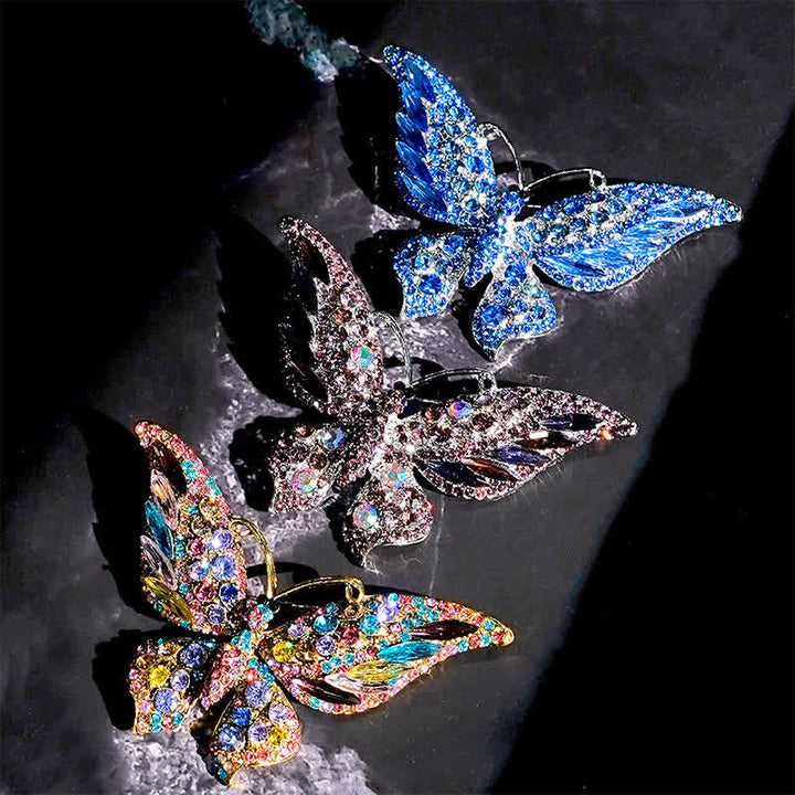 Women's Vintage Butterfly Crystal Brooch