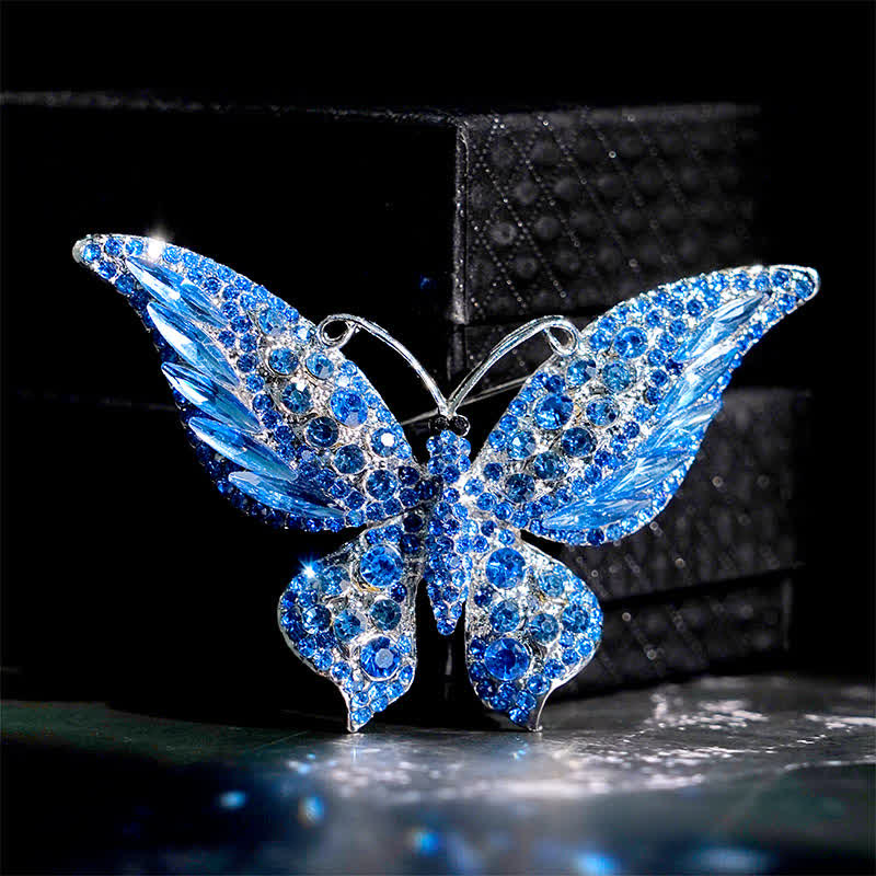 Women's Vintage Butterfly Crystal Brooch