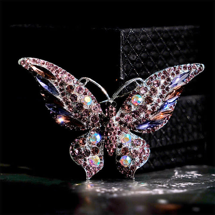 Women's Vintage Butterfly Crystal Brooch
