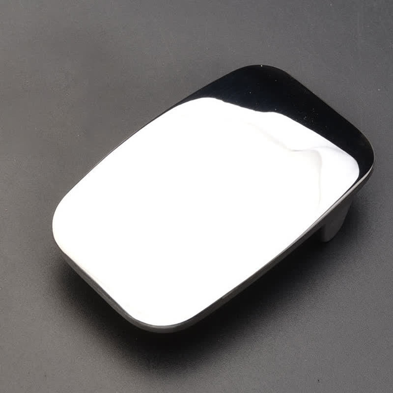 Simple Custom Monogram DIY Stainless Steel Buckle Leather Belt - Mirror Silver - Without Belt - Not Included Belt - image 5