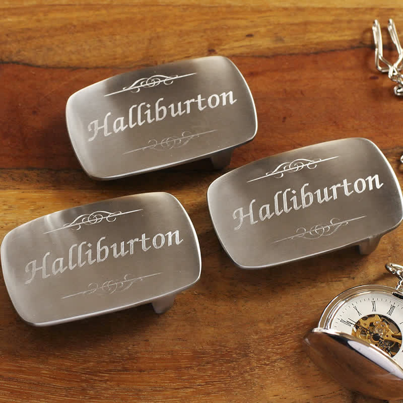 Simple Custom Monogram DIY Stainless Steel Buckle Leather Belt - image 1